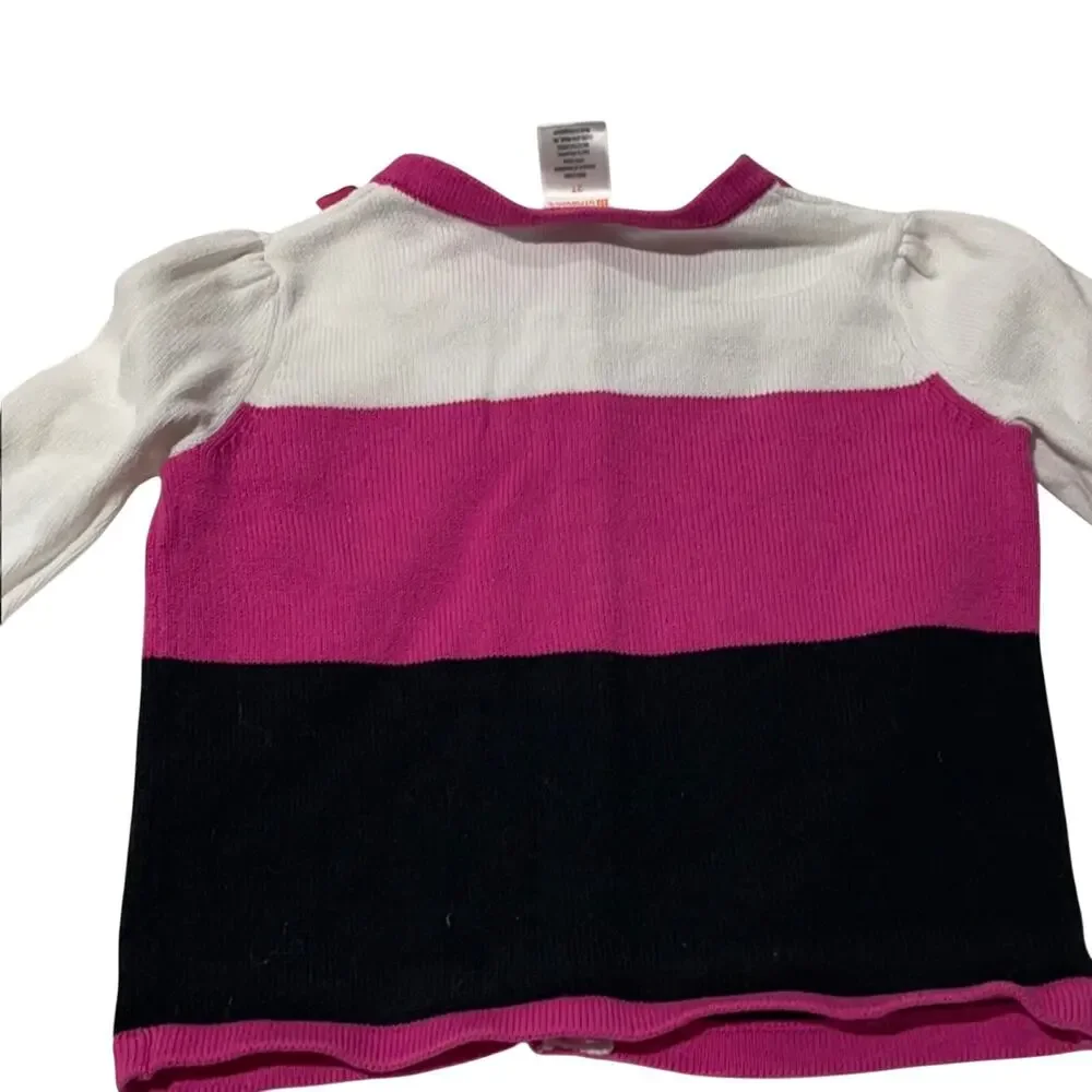 Gymboree 2t color block bow sweater worn once